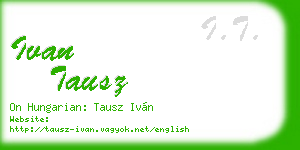 ivan tausz business card